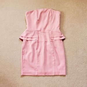 H&M Pale Pink Peplum Dress